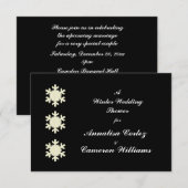 "Winter Wedding Shower" met sneeuwvlokken Kaart (Voorkant / Achterkant)