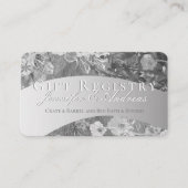 Winter Wedding Silver Gift Registry Informatiekaartje (Voorkant)