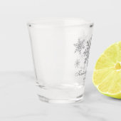 Winter Wedding Silver Snowflakes Shot Glass Glas (Links)
