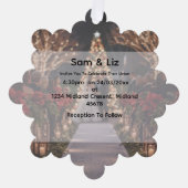 Winter Wedding Snowflake Decorative Invitation Ornament Kaart (Voorkant)