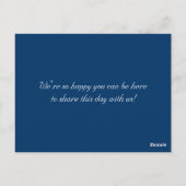 Winter Wedding Snowflakes Tafel Kaart (Achterkant)