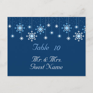 Winter Wedding Snowflakes Tafel Kaart