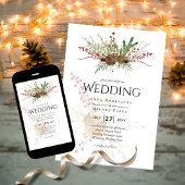 Winter Wedding Suite Print of Digital Download Kaart