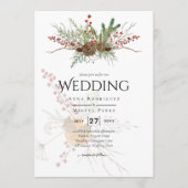 Winter Wedding Suite Print of Digital Download Kaart (Voorkant)