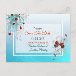 Winter Wedding Thema Save the Date Briefkaart