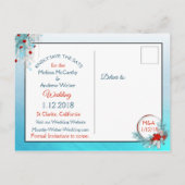 Winter Wedding Thema Save the Date Briefkaart (Achterkant)