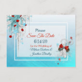 Winter Wedding Thema Save the Date Briefkaart (Voorkant)