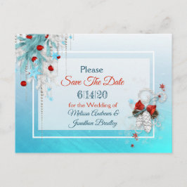 Winter Wedding Thema Save the Date Briefkaart