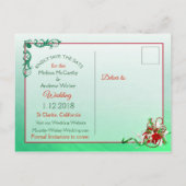 Winter Wedding Thema Save the Date Briefkaart (Achterkant)