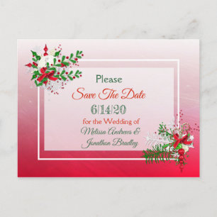 Winter Wedding Thema Save the Date Briefkaart