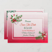 Winter Wedding Thema Save the Date Briefkaart (Voorkant / Achterkant)