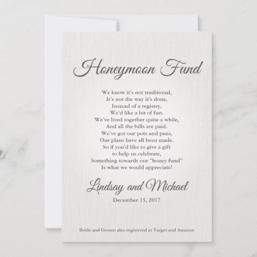 Winter Wedding-uitnodigingen Kaart (Achterkant)