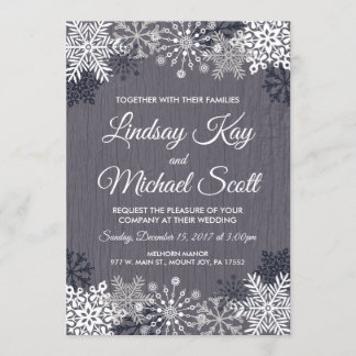 Winter Wedding-uitnodigingen Kaart