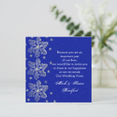 Winter Wedding Vow Renewal Insessie - Blauw/sneeuw Kaart (Staand voorkant)