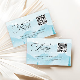 Winter Wedding Website QR Code Budget RSVP Informatiekaartje