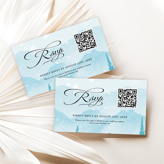 Winter Wedding Website QR Code Budget RSVP Informatiekaartje
