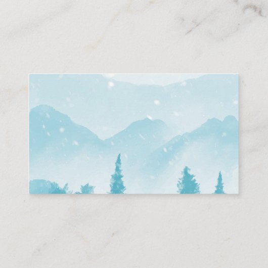 Winter Wedding Website QR Code Budget RSVP Informatiekaartje (Achterkant)