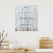 Winter Wedding, White Birch, Custom Welcome Poster (Keuken)