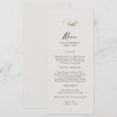 Winter Wedding White Rose Neutral Menu (Voorkant / Achterkant)
