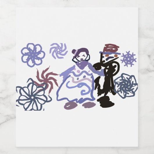 Winter wedding wijn etiket (Enkel label)