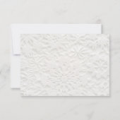 Winter Wedding Wit & Zwart Eenvoudig RSVP Kaartje (Achterkant)