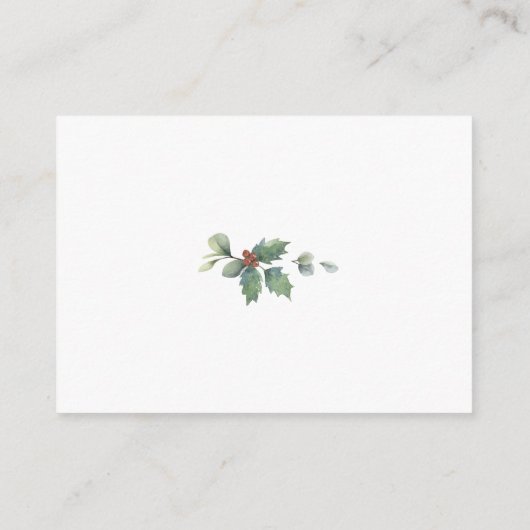 Winter Wedding Wreath with Fir Branches RSVP Informatiekaartje (Achterkant)