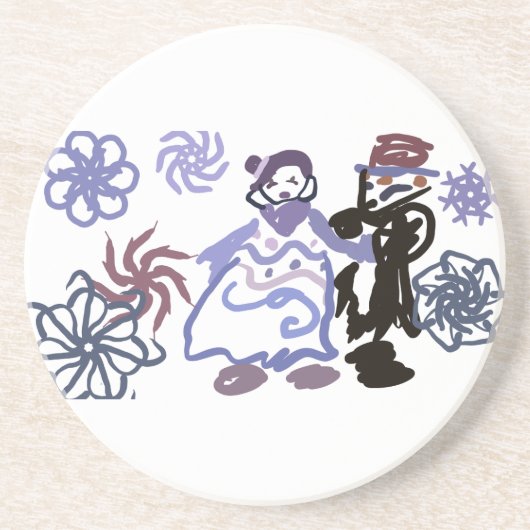 Winter wedding  zandsteen onderzetter (Voorkant)