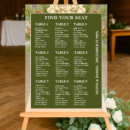 Winter Wedding Zitting Grafiek Frosted Acryl Teken Acryl Bord