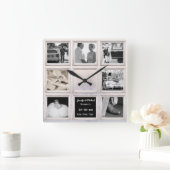 Winter Weduwfoto collage of Jubileum sneeuw Vierkante Klok (Huis)