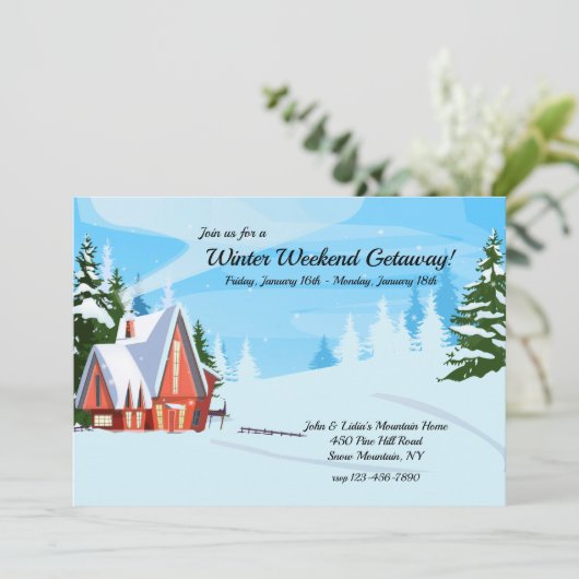 Winter Weekend Getaway Kaart (Staand voorkant)