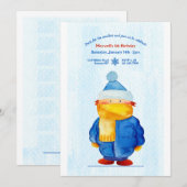 Winter Weer Verjaardagsfeest Uitnodiging (Voorkant / Achterkant)