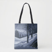 Winter Weer Winkelen Errand Canvas tas (Voorkant)