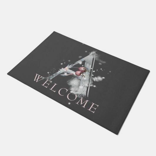 Winter WELCOME Monogram A Doormat Deurmat (Schuin)