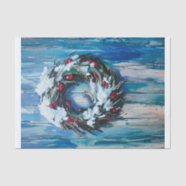 Winter Welkom, Winter Krans en Vogel Tissuepapier