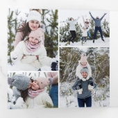 Winter Wensen Multi Foto Drieluik Wenskaart (Binnenzijde eerst)