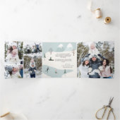 Winter Wensen Multi Foto Drieluik Wenskaart (Binnen)