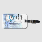 Winter Wenskaart Bagagelabel (Voorkant (horizontaal))