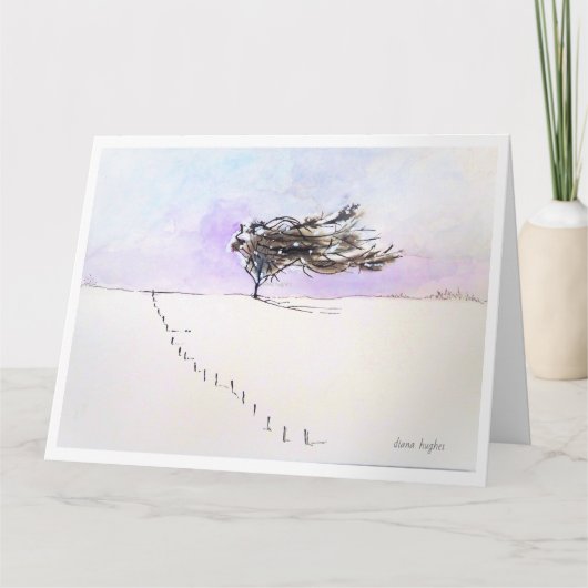 "Winter" - Wenskaart Bedankkaart (Voorkant)