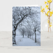 Winter - Wenskaart. Kaart (Gele Bloem)