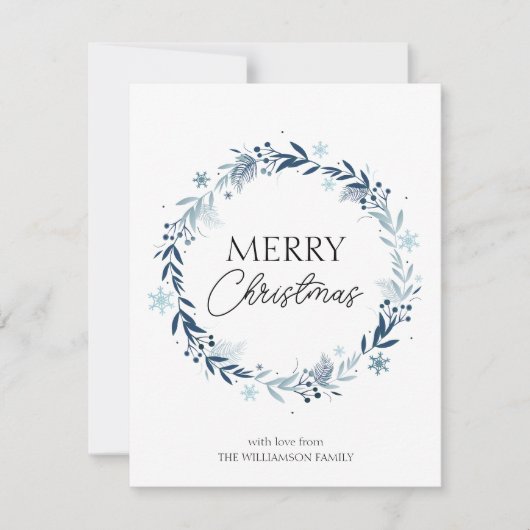 Winter Wenskaart kerst Feestdagenkaart (Voorkant)