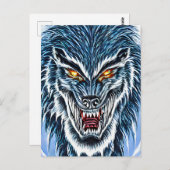 Winter Werewolf Fantasy Dark Horror Briefkaart (Voorkant / Achterkant)