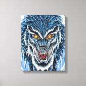Winter Werewolf Fantasy Dark Horror Canvas Afdruk (Voorkant)