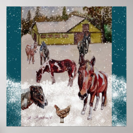 Winter west hills ranch (Keria's paarden) Poster