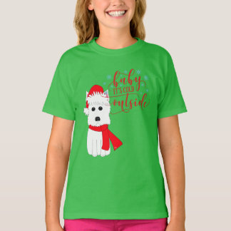 Winter Westie Baby is koud buiten T-shirt