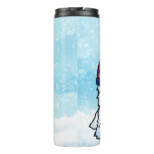 Winter Westie Bid voor Spring Pillar Candle Thermosbeker (Achterkant)