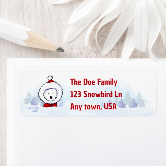 Winter Westie Christmas Address Labels (Insitu)