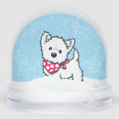 Winter Westie Christmas Art Sneeuwbol (Achterkant)