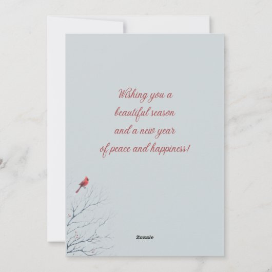 Winter Westie en Kardinaal Kerst Kaart (Achterkant)