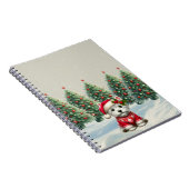 Winter Westie in Hoed Kerst Notebook Notitieboek (Rechterzijde)