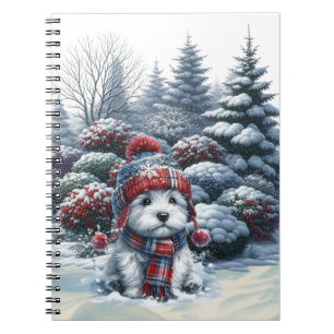 Winter Westie in Hoed Notitieboek